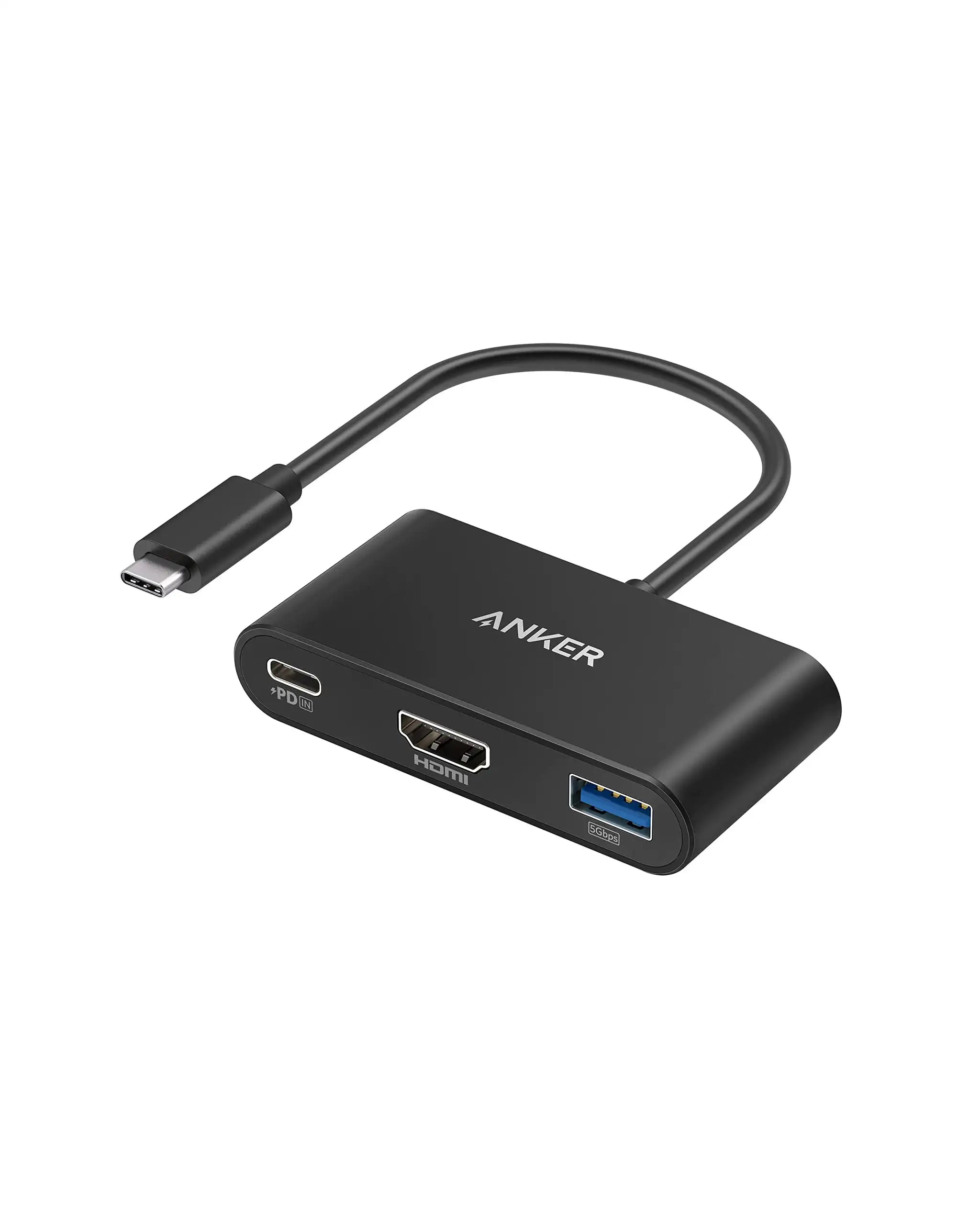 Anker PowerExpand 3-in-1 USB-C PD Multi-Function Hub with 4K HDMI 100W PD Adapter - Black