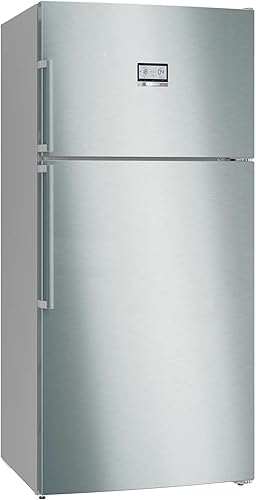 Bosch Series 6, free-standing fridge-freezer with freezer at top, 186 x 86 cm, inox-easy clean KDN86AI3E9