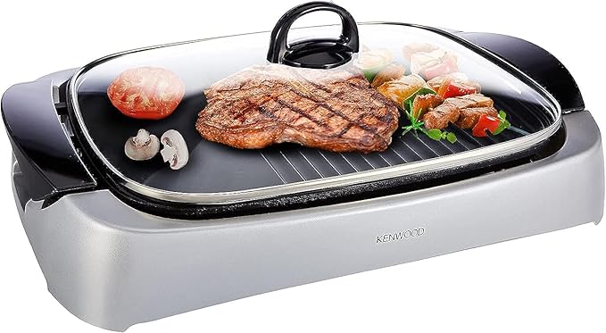 Kenwood Electric Grill, 2000 Watt, Silver - HG266