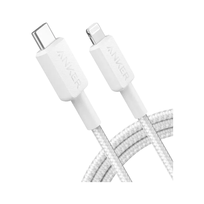 Anker Cable 322 USB-C to Lightning (6ft Braided)| A81B6H21 - White - XPRS