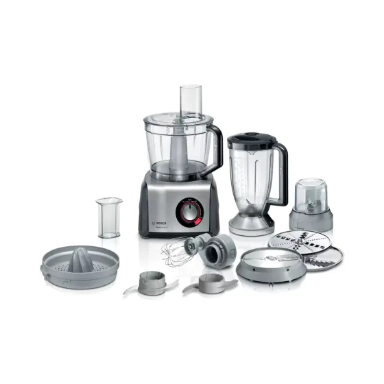 Bosch Multitalent 8 Food Processor, 1250 Watt, Black Stainless Steel - MC812M844