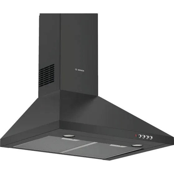 Bosch Wall Mounted Hood with Chimney, 60 cm, Black - DWP64CC60Z