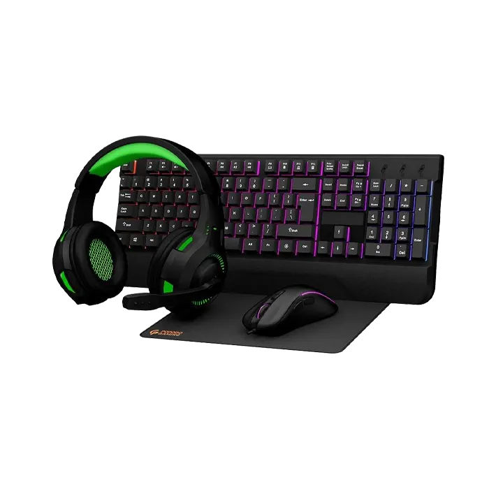 Porodo Gaming Set 4-in-1(Keyboard, Mousepad, Mouse, Headphone)