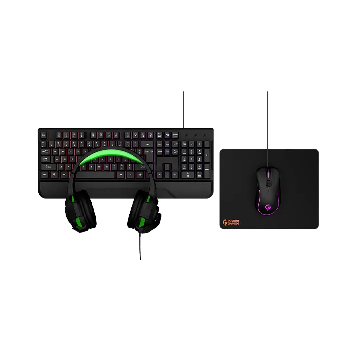 Porodo Gaming Set 4-in-1(Keyboard, Mousepad, Mouse, Headphone)