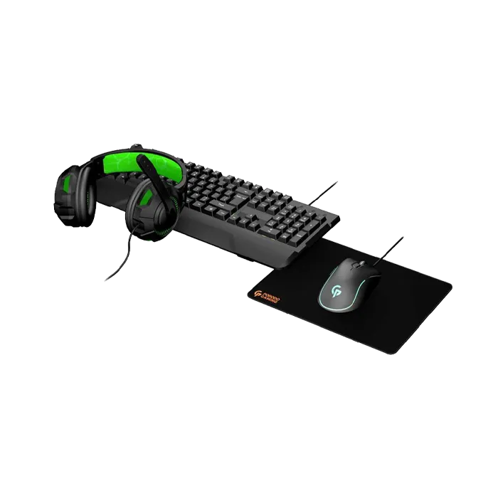 Porodo Gaming Set 4-in-1(Keyboard, Mousepad, Mouse, Headphone)