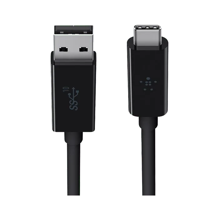 Belkin 3.1 USB-A to USB-C Cable (USB-C Cable) 3.3ft/1m length - Black - XPRS