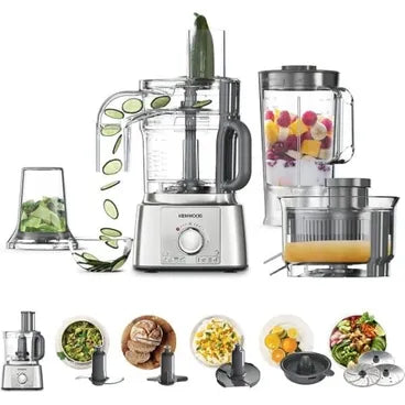 Kenwood MultiPro Express Food Processor, 1000 Watt, 3 Liter, Silver - FDP65.880SI