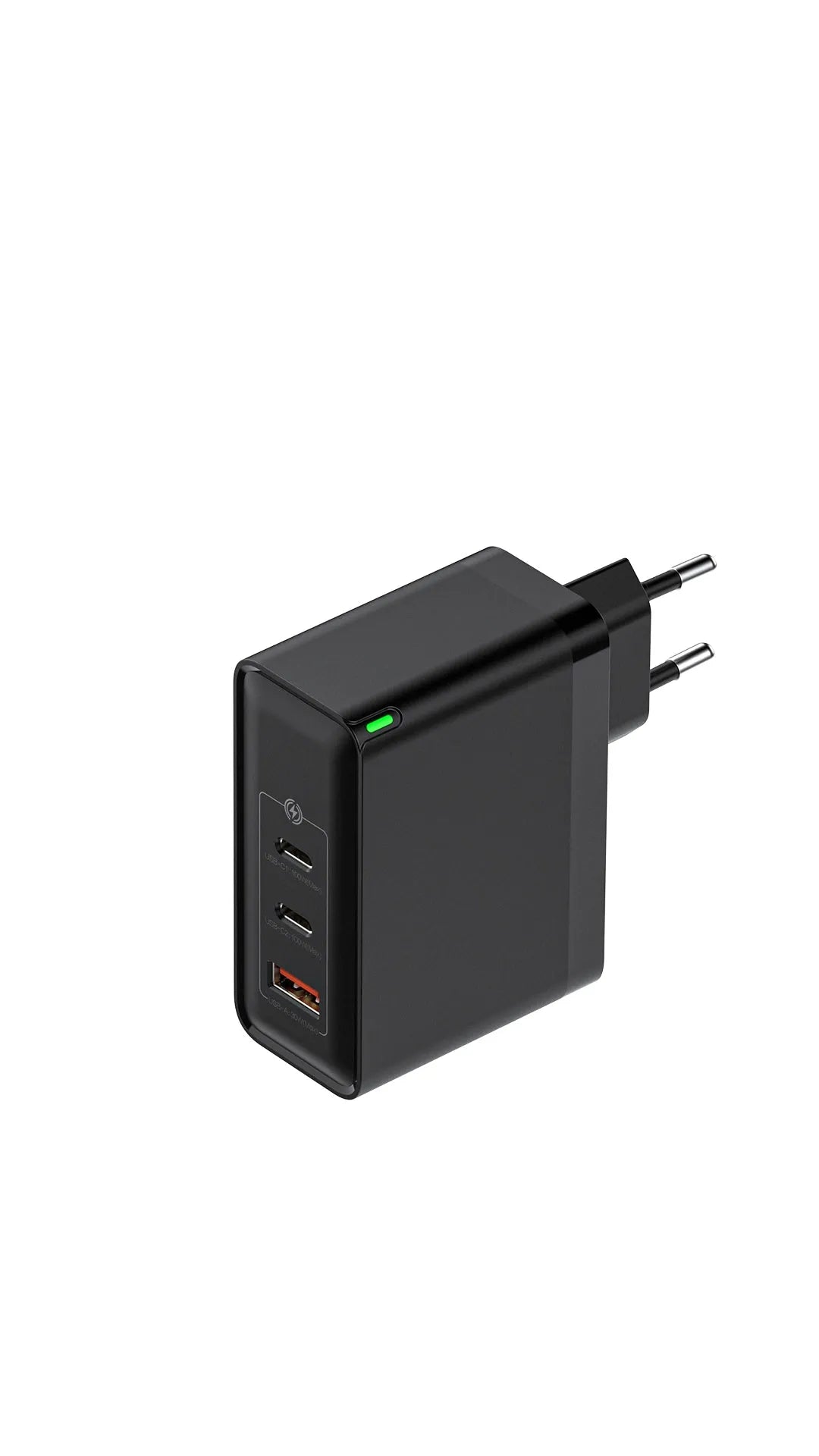 Maxco MC16E GaN Fast Charger PD 100W 3-Ports EU Plug Design Standard - Black - XPRS