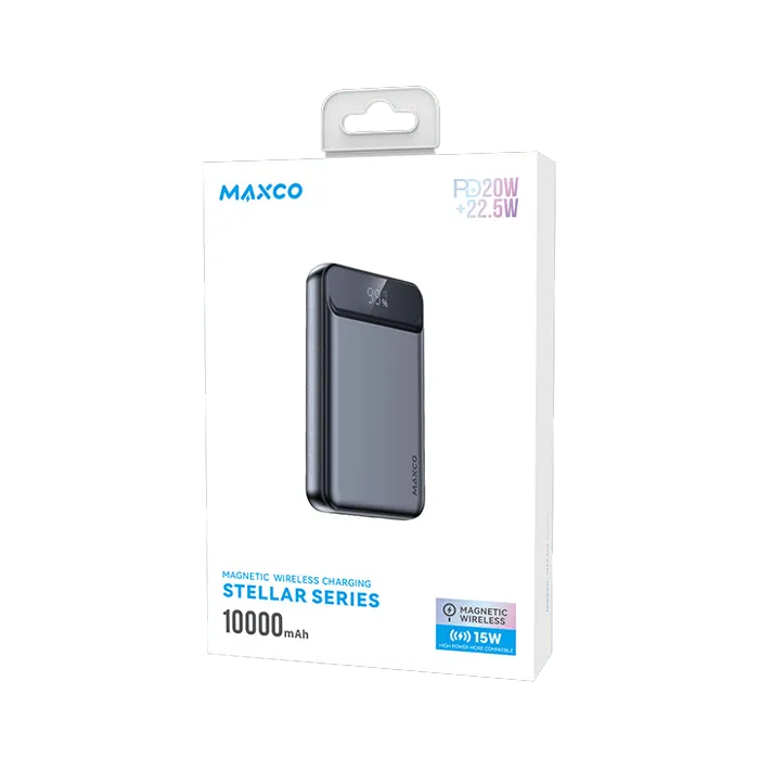 Maxco MP15 Stellar Series 10000mAh Magnetic Wireless Charging 15W - Gray - XPRS