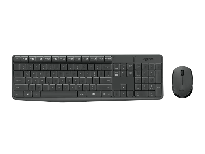 Logitech MK235 Wireless Keyboard and Mouse Combo - Black