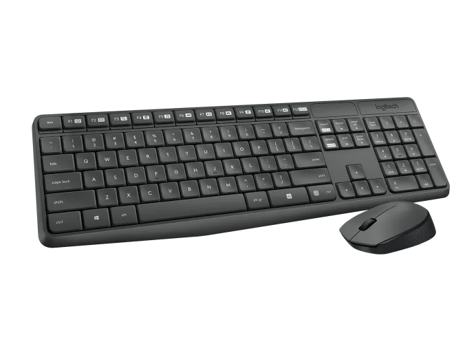 Logitech MK235 Wireless Keyboard and Mouse Combo - Black