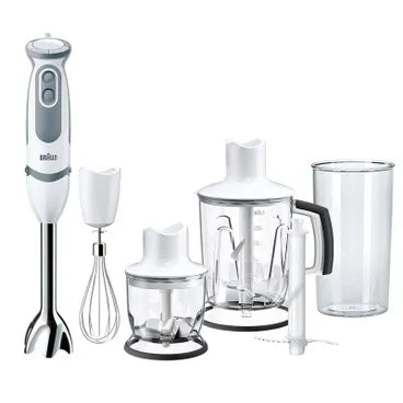 Braun MultiQuick 5 Vario Food Processor, 1.25 Liter, 1000 Watt, White Grey - MQ5245WH