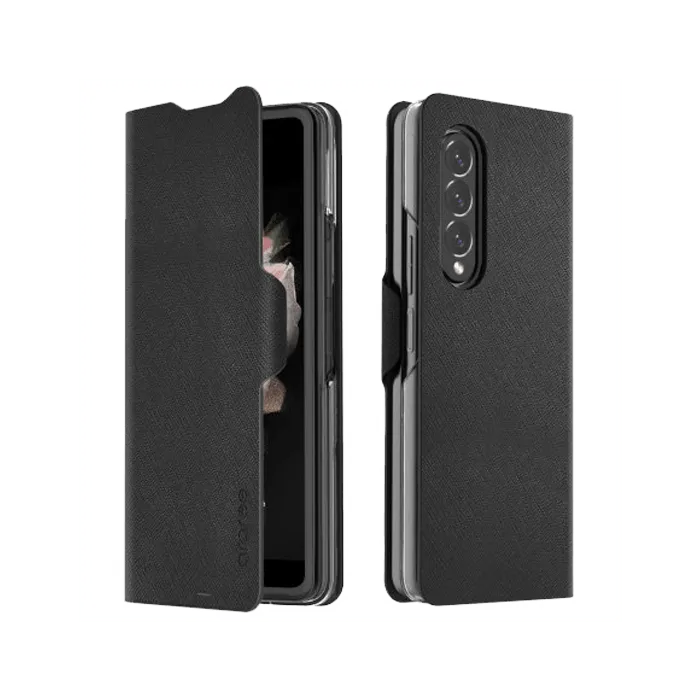 Araree GP-FFF926KDABK Bonnet Samsung Galaxy Z Fold 3 Wallet Stand Case - Black - XPRS