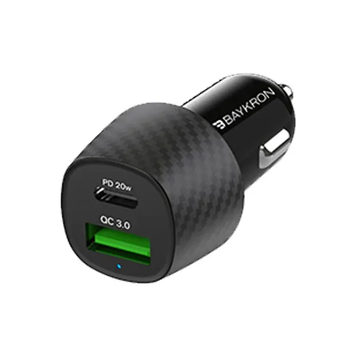 Baykron Smart 36W Car Charger with Qualcomm Quick Charge - Black - XPRS