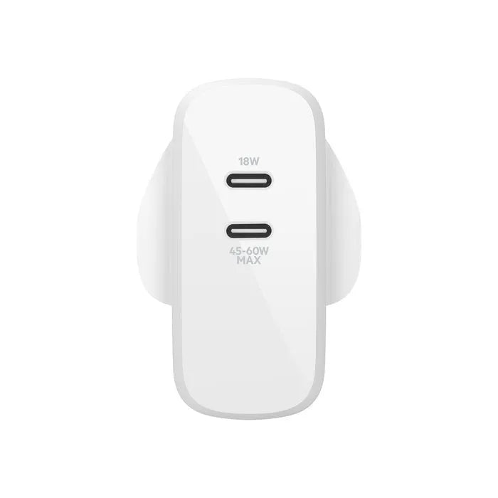 Belkin Boost Charge Dual USB-C PD GaN Wall Charger 63W - XPRS