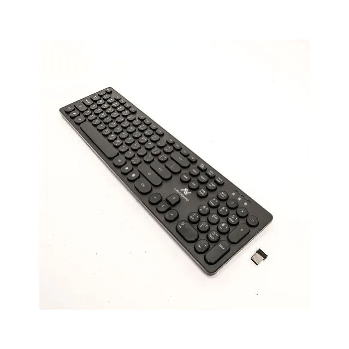 L'avvento 2.4G Wireless Keyboard, US+Arabic layout, Injection, Black - XPRS