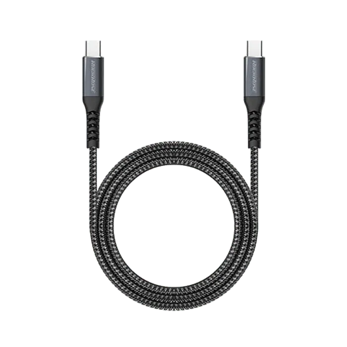 RockRose USB-C to USB-C Powerline 3A 60W Fast Charge & Data Sync Cable (1M) - Black - XPRS